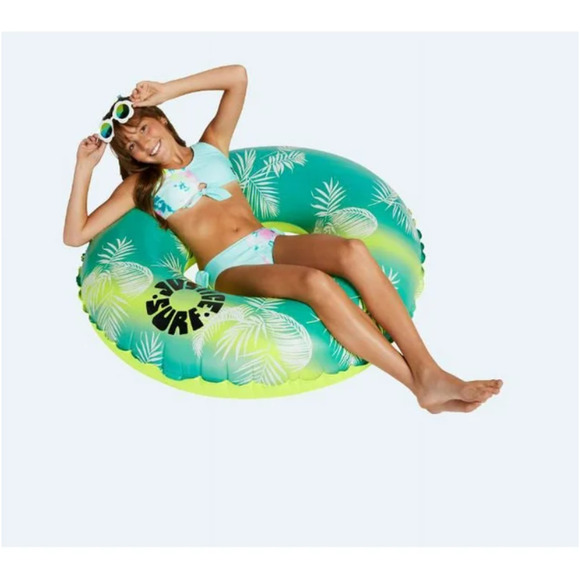 Justice Teal Ombre Palms Tube Pool Float 39" - Picture 3 of 6